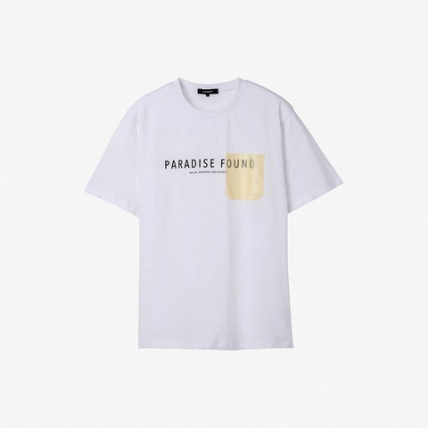 H:CONNECTKorean brand men's clothing-Simple font splicingT-Shirt-white